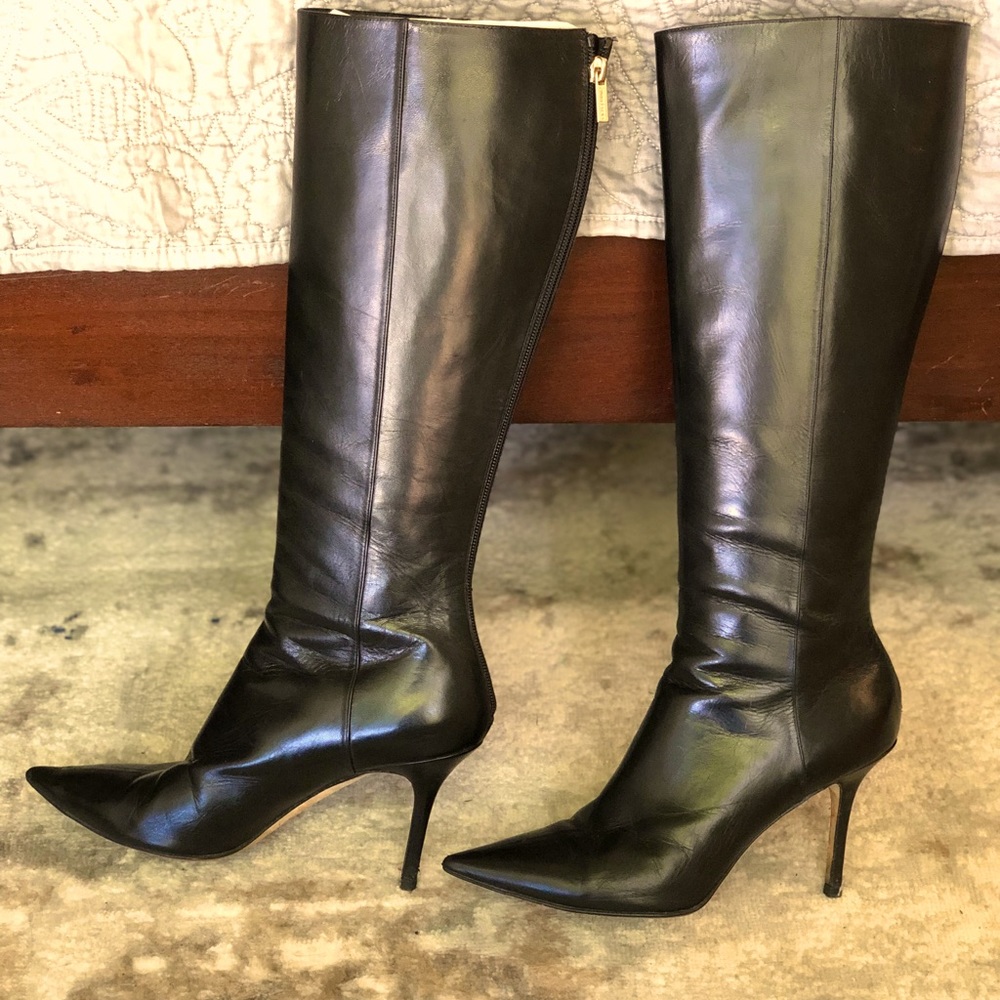 Jimmy Choo Black Leather Boots